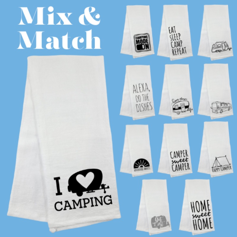 2 Printed Flour Sack Towels – MIX and MATCH