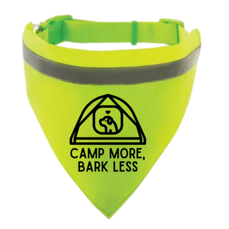 Camp More, Bark Less Dog Bandana Collar
