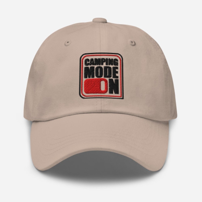 Camping Mode On Embroidered Dad Hat