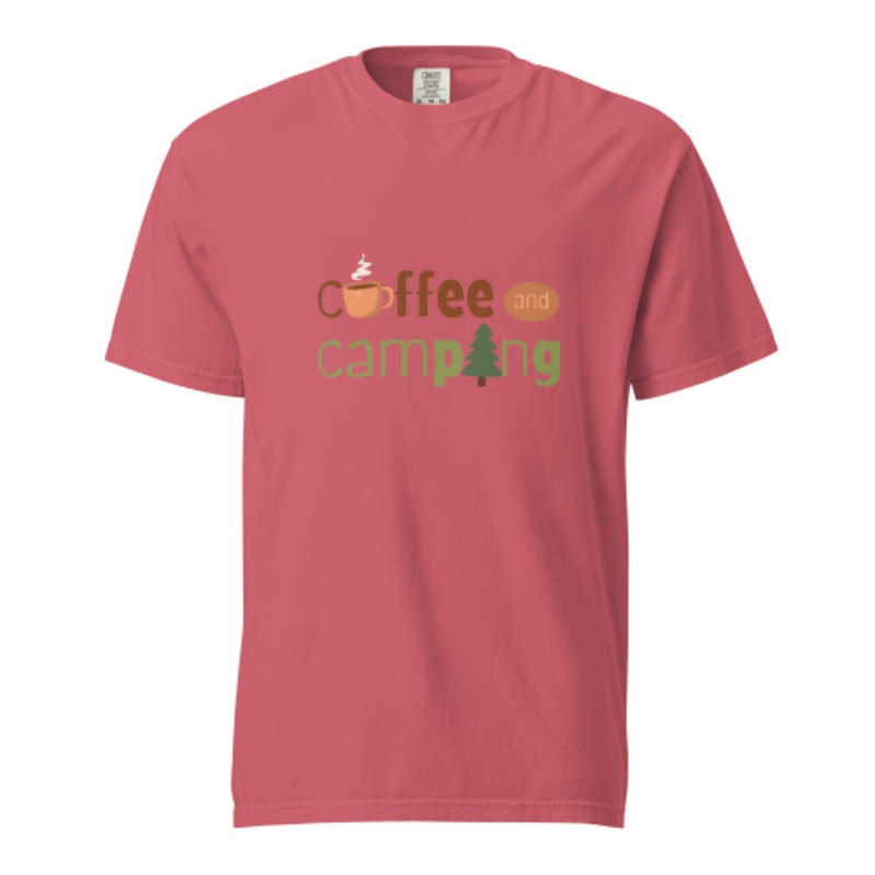 Coffee and Camping Comfort Colors T-shirt