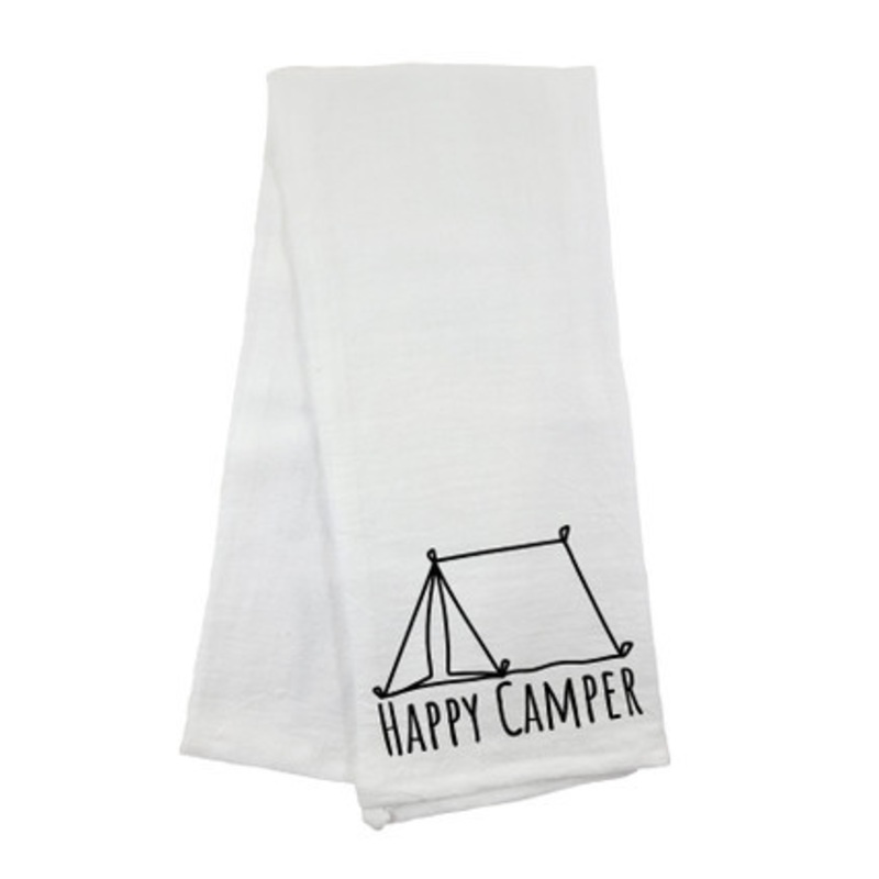Happy Camper Flour Sack Towel