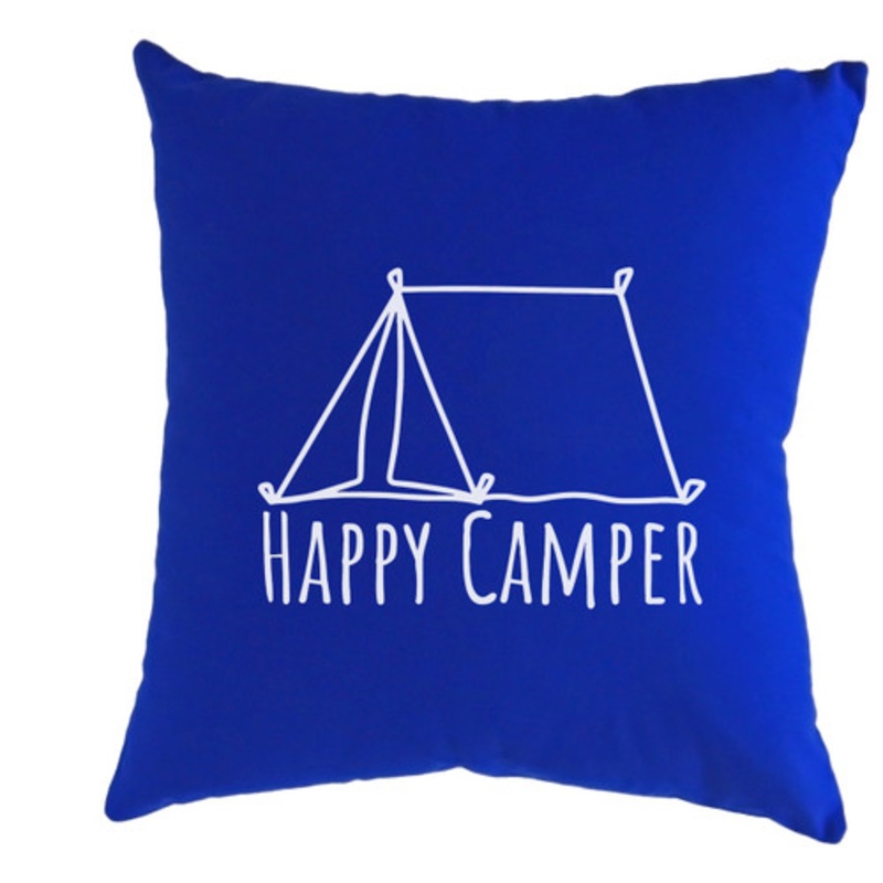 Happy Camper Fun Pillow Cover