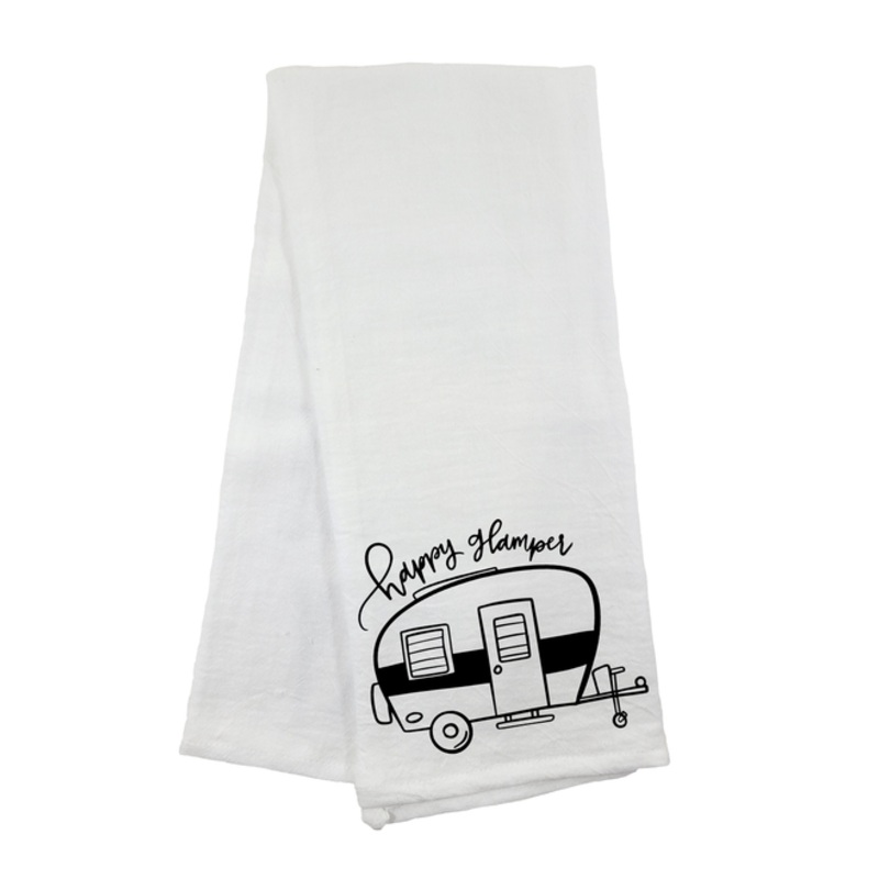 Happy Glamper Flour Sack Towel