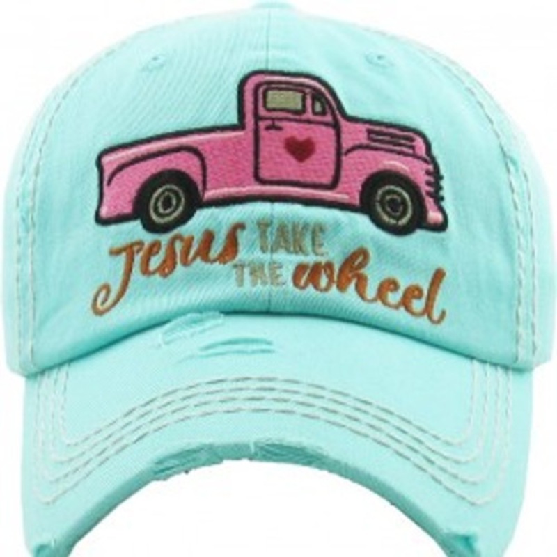 Jesus Take the Wheel Distressed Women’s Cap