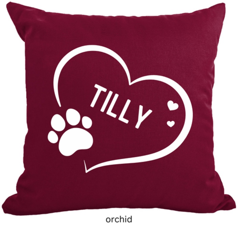 Personalized Paw Print Fun Pillow Cover