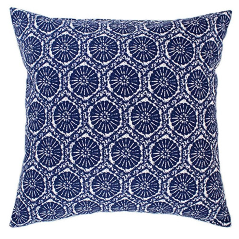 Sand Dollar Navy Decorative Pillow