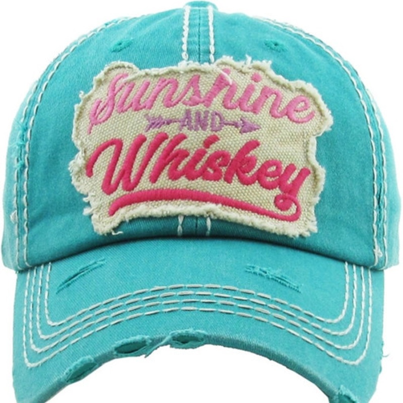 Sunshine and Whiskey Distressed Women’s Cap
