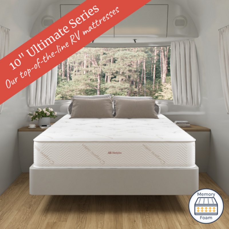 The Shenandoah 10 Memory Foam Mattress for Airstream