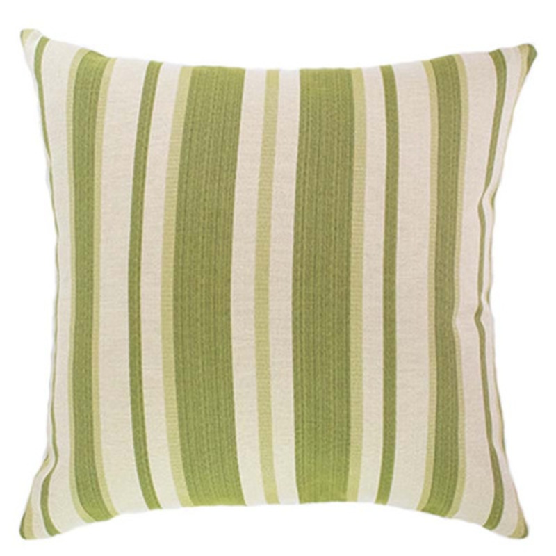 Turkish Stripe Leaf Green Decorative Pillow
