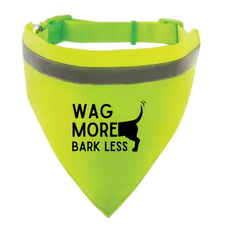 Wag More, Bark Less Dog Bandana Collar
