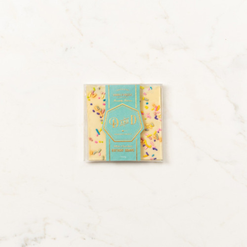 D&D White Chocolate Birthday Square