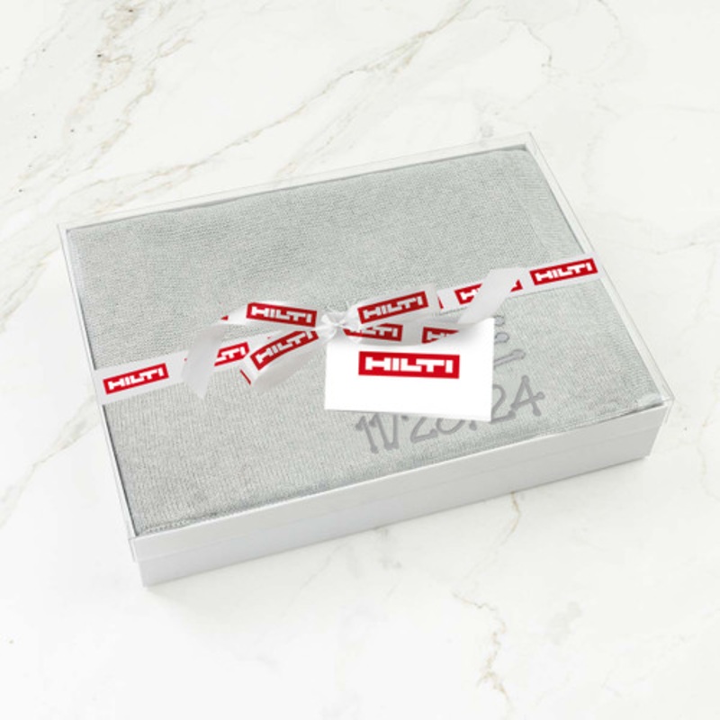Embroidered Blanket (Grey) (Hilti)